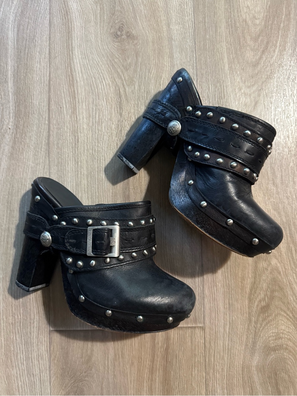 Vince Camuto Christies Studded Platform Mules Black 8M